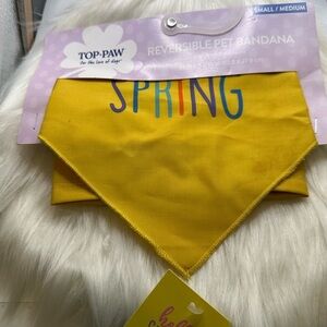 🧡10/$10 Top Paw Yellow Reversible Pet Bandana